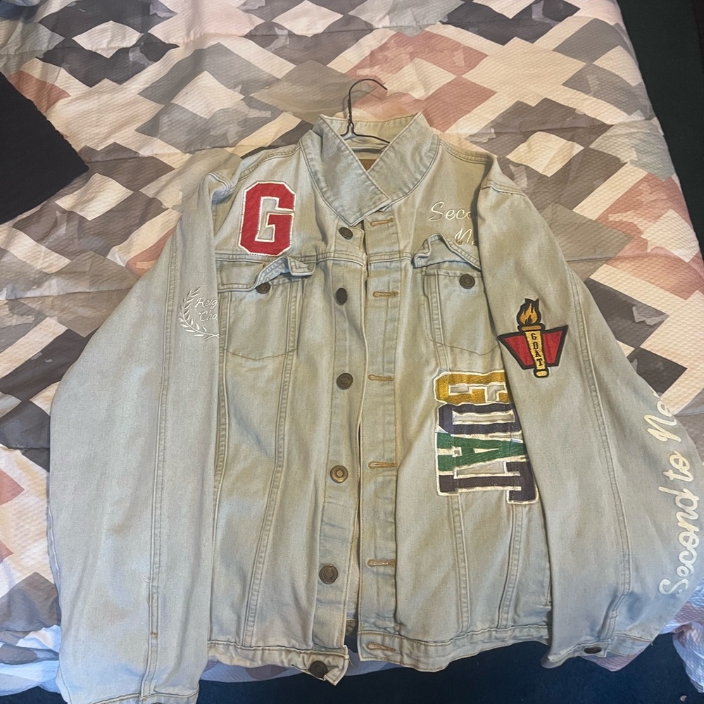 Rue 21 Denim Jacket with GOAT Embroidered Patches
